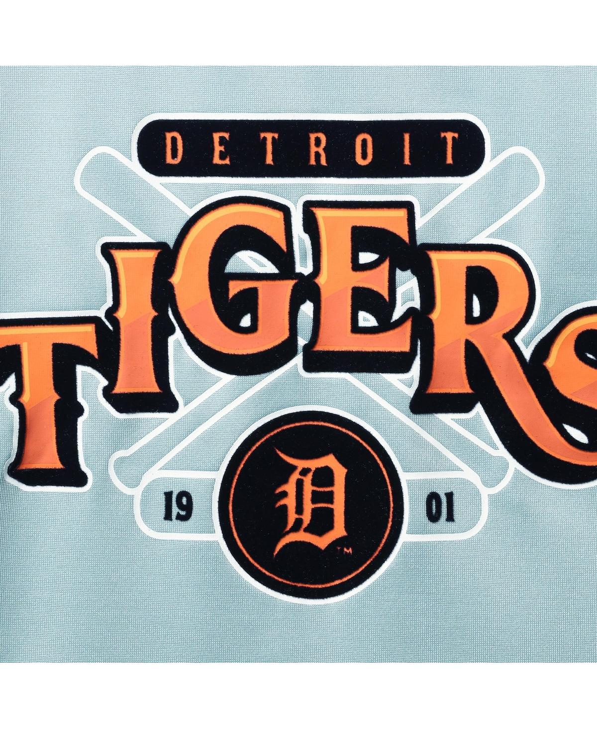 Shop The Wild Collective Women's  Light Blue Detroit Tigers Open Back Twist-tie Tank Top