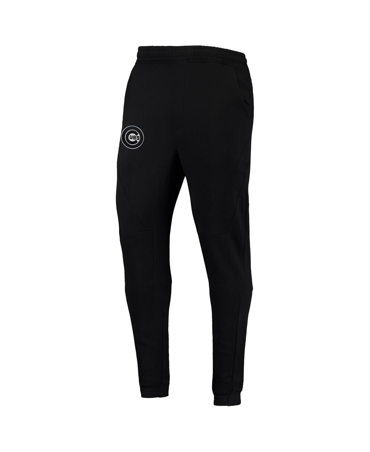 Shop Levelwear Men's  Black Chicago Cubs Tempo 22 Fleece Pants