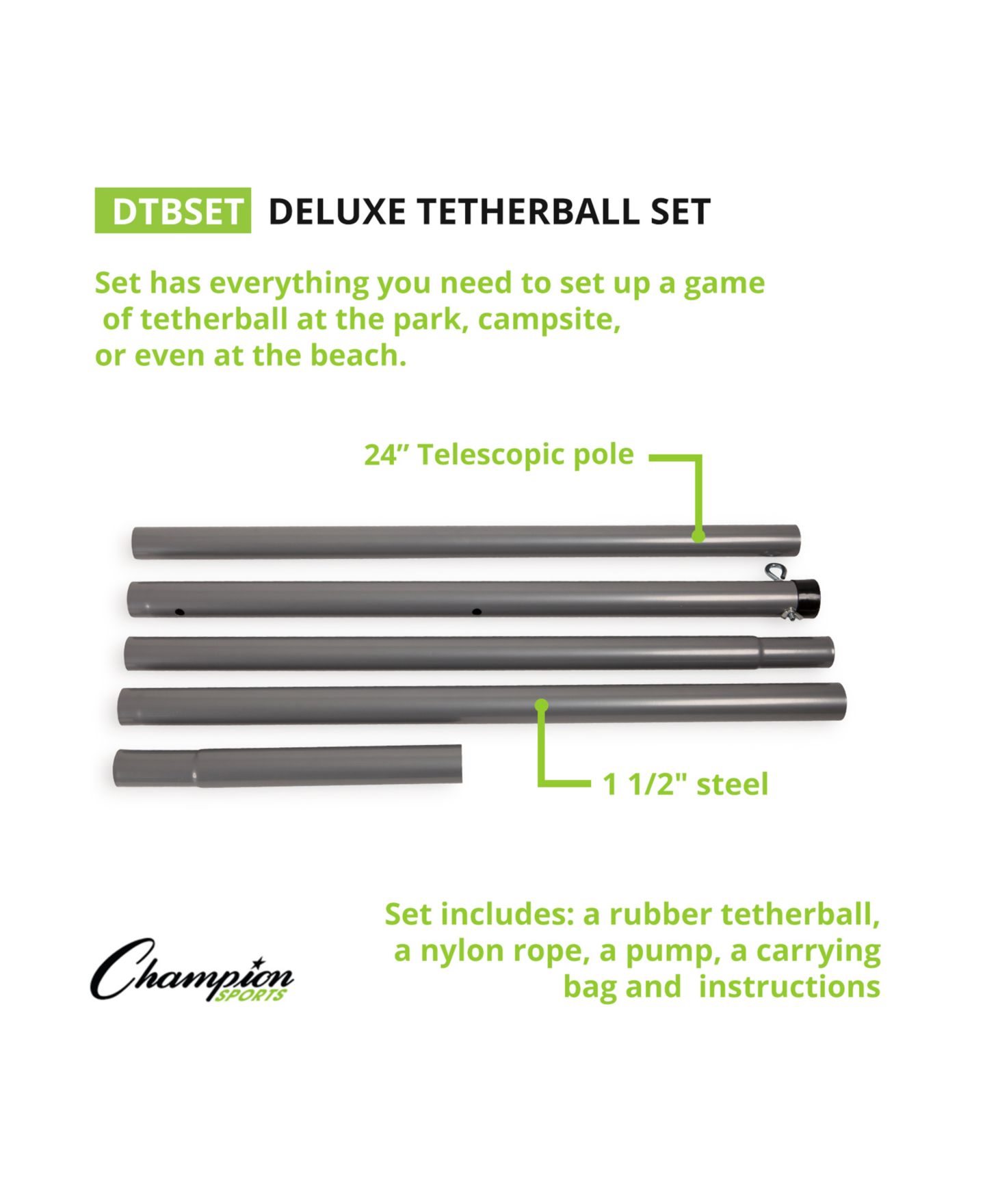 Детские игрушки Champion Sports Deluxe Tether Ball Set. 10 Piece — фото 3