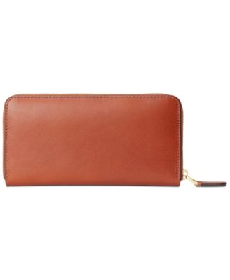 Lauren Ralph Lauren Women's Full-Grain Leather Large Zip