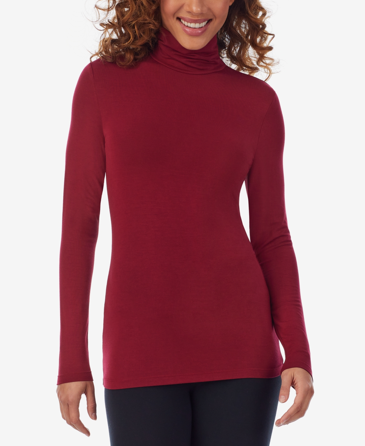 Cuddl Duds Women's Softwear With Stretch Long Sleeve V Neck Top In