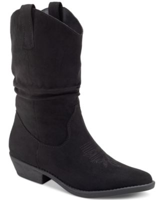 macy's black suede boots