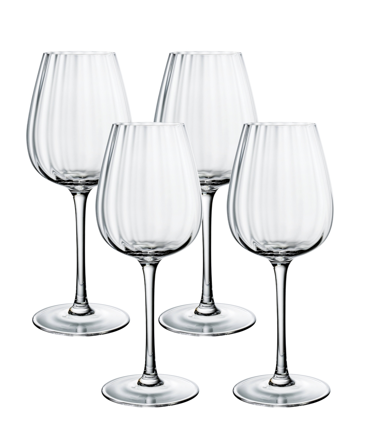 Shop Villeroy & Boch Rose Garden White Wine Glass, Set Of 4 In Clear