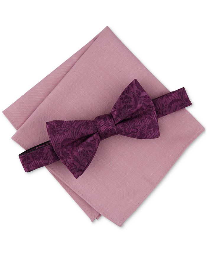 Bar III Men's 2Pc. Edken Bow Tie & Pocket Square Set, Created for Macy