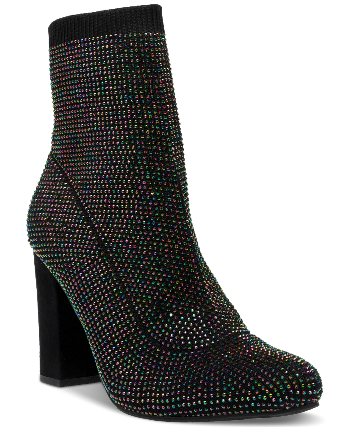 Baybe Bling Sock Booties, Created for Macy's - Black Ab Bling