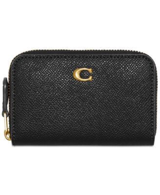 COACH - Crossgrain Leather Small Zip Around Card Case