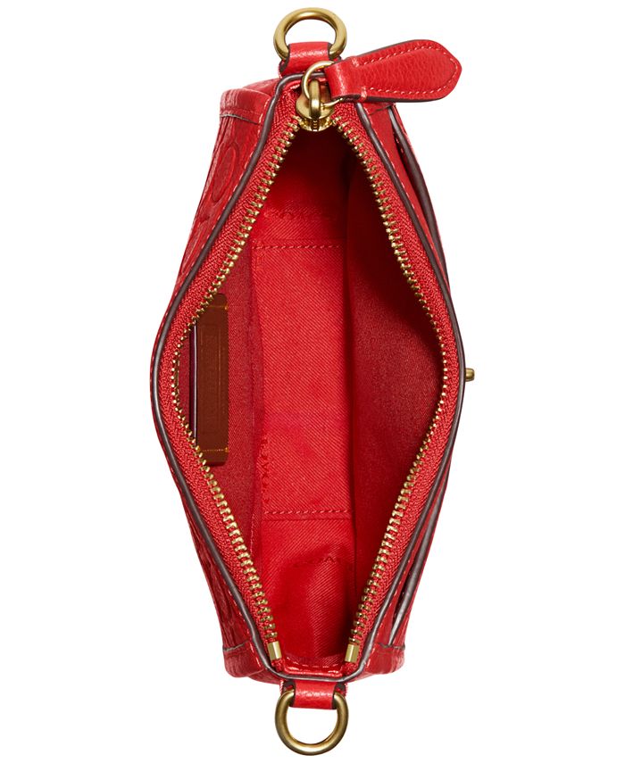 Leather crossbody bag Coach Red in Leather - 34306569