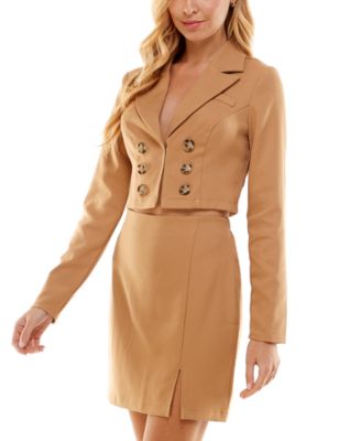 Kingston Grey - Juniors' 2-Pc. Blazer & Skirt Set