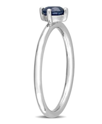 Sapphire (5/8 ct. t.w.) Solitaire Stackable Ring in 10K White Gold
