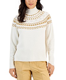 Women's Fairisle Mock-Neck Pullover Sweater, Created for Macy's   