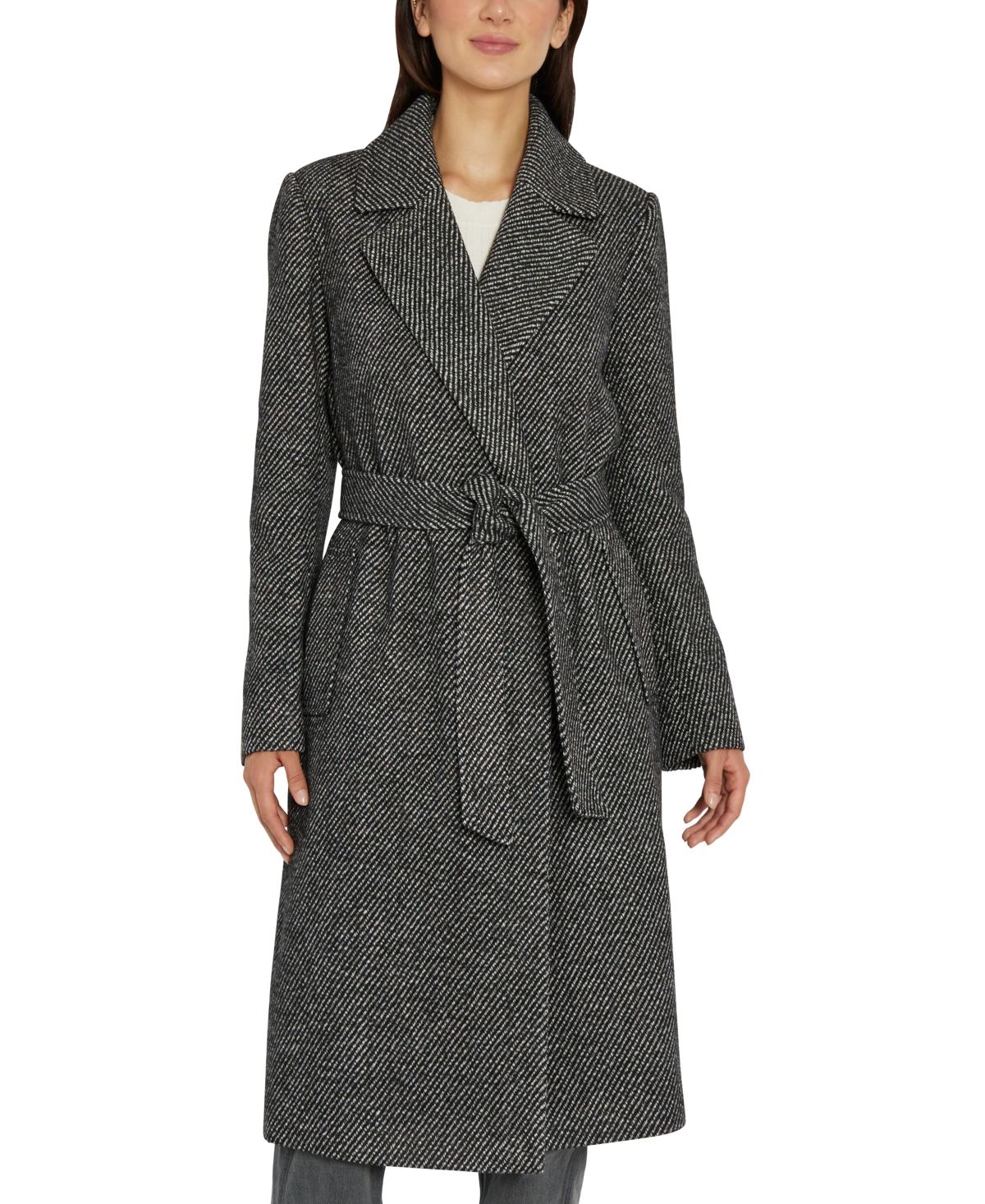 Tweed wrap coat 2025
