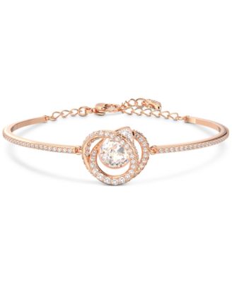 Swarovski - Rose Gold-Tone Crystal Spiral Bangle Bracelet