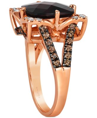 Pomegranate Garnet (5-1/4 ct. t.w.) & Diamond (5/8 ct. t.w.) Statement Ring in 14k Rose Gold