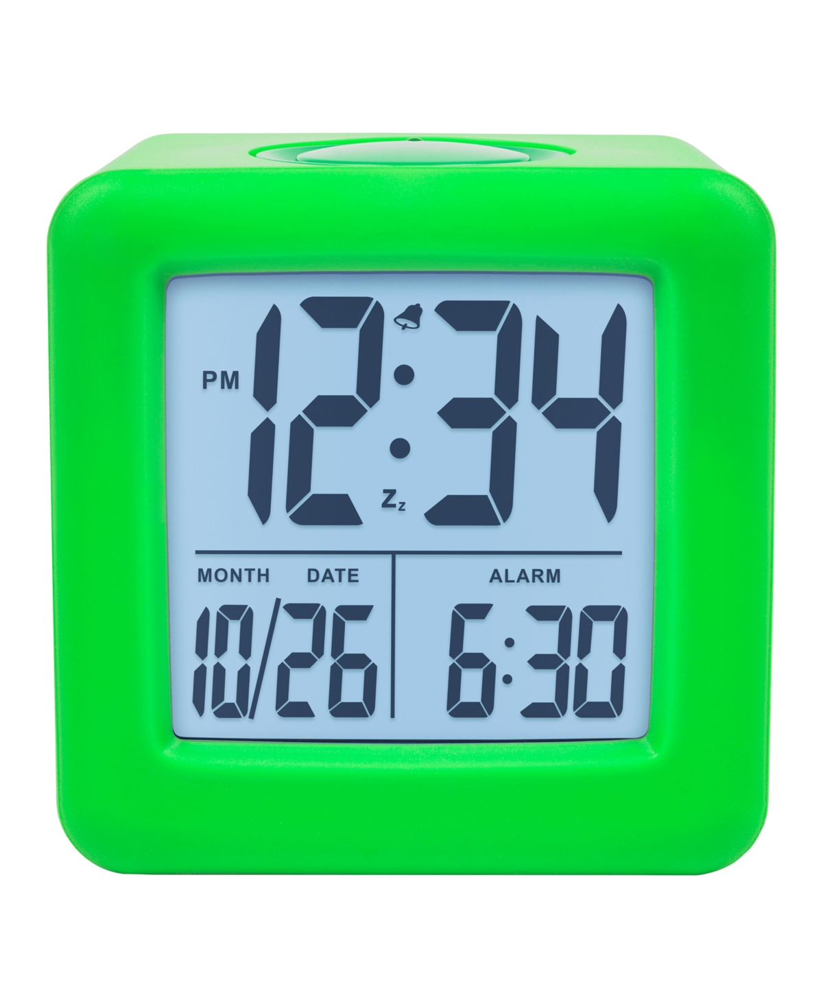 La Crosse Technology Equity 73005 Soft Cube Lcd Alarm Clock With Smart Light In Green