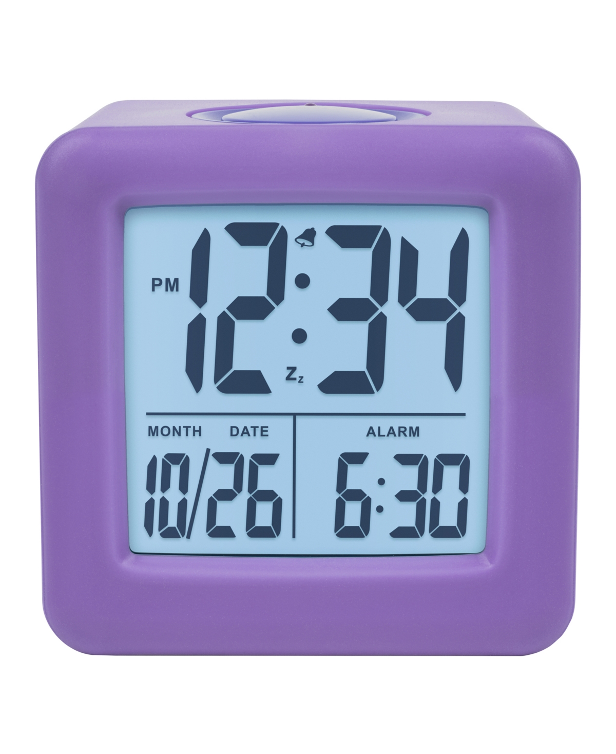 La Crosse Technology Equity 73005 Soft Cube Lcd Alarm Clock With Smart Light In Purple