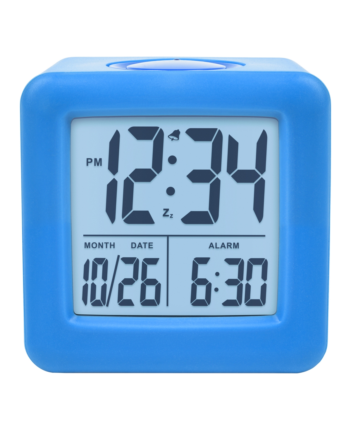La Crosse Technology Equity 73005 Soft Cube Lcd Alarm Clock With Smart Light In Blue