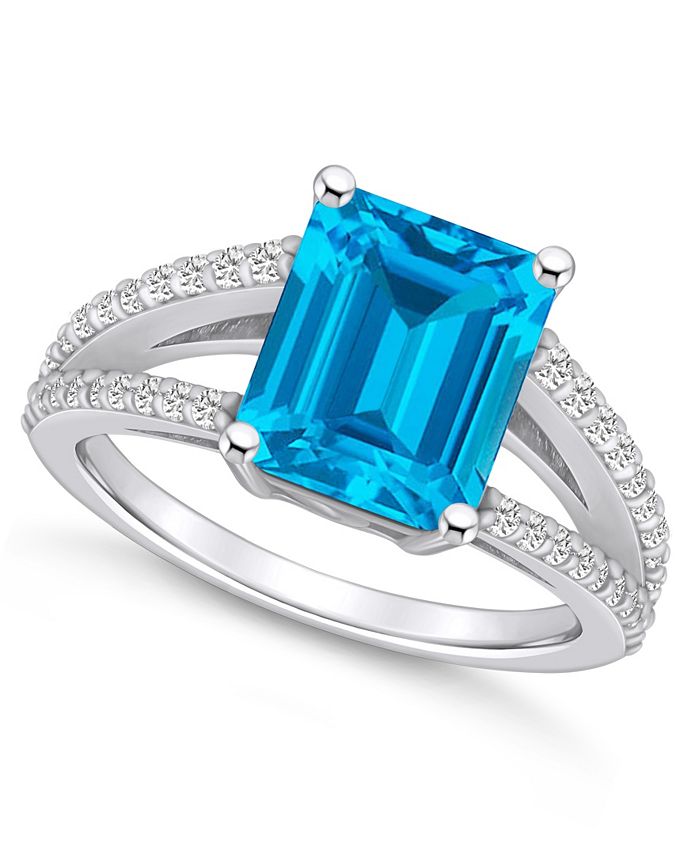 Macy's blue topaz hotsell ring