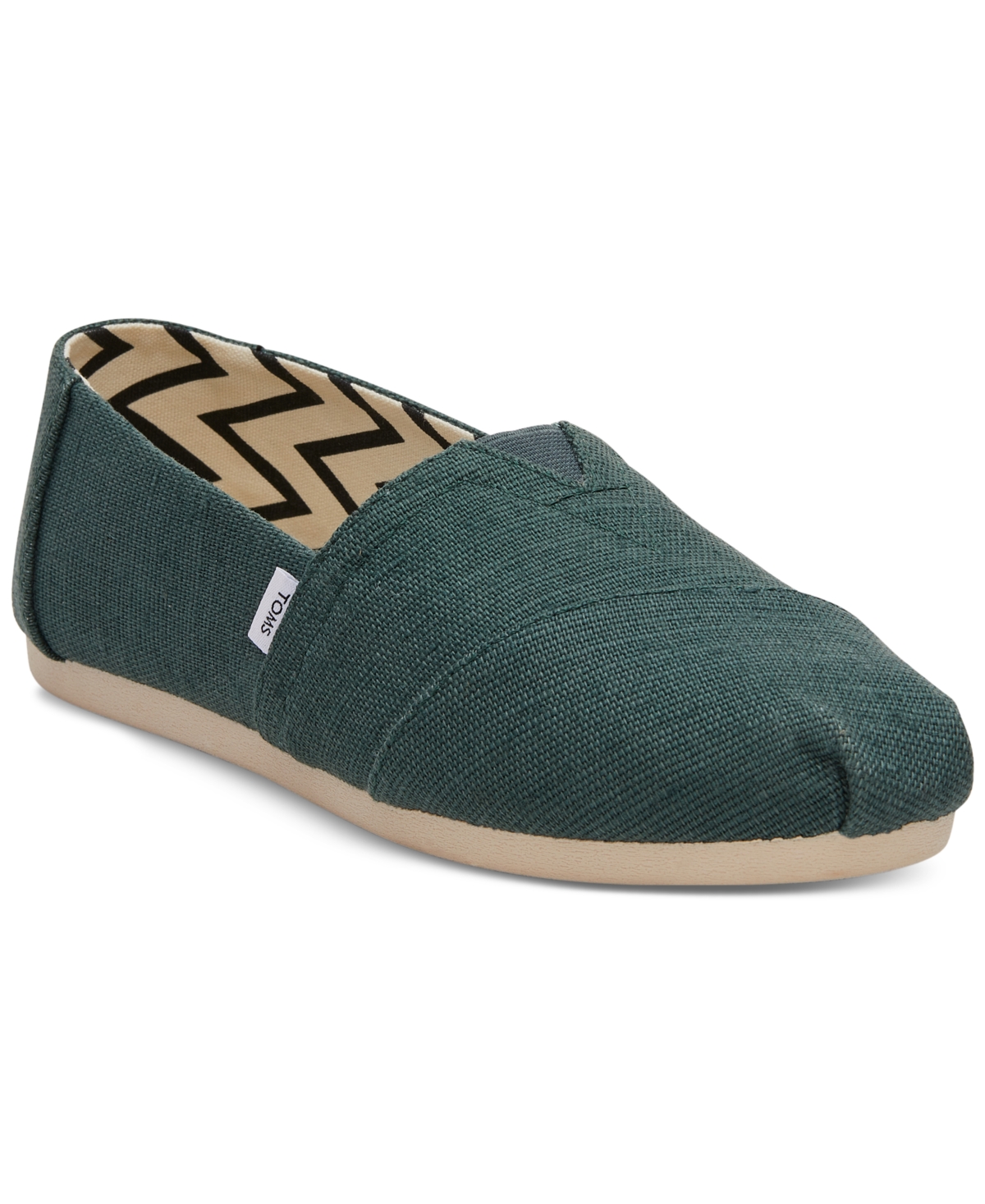 Shop Toms Women's Alpargata 3.0 Slip On Flats In Stormy Green Heritage Canvas