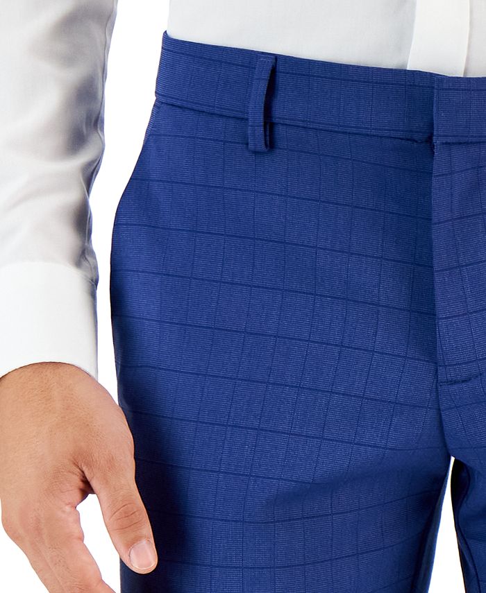 Perry Ellis Portfolio Men's SlimFit Tonal Check Dress Pants Macy's