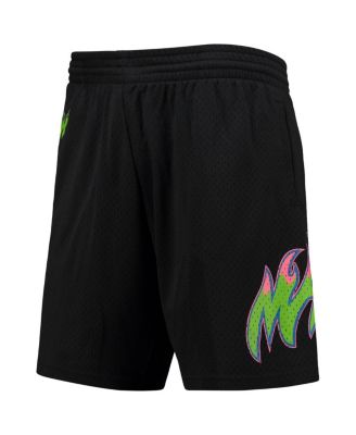 Men's Black Miami Heat Hardwood Classics Color Bomb Energy Shorts