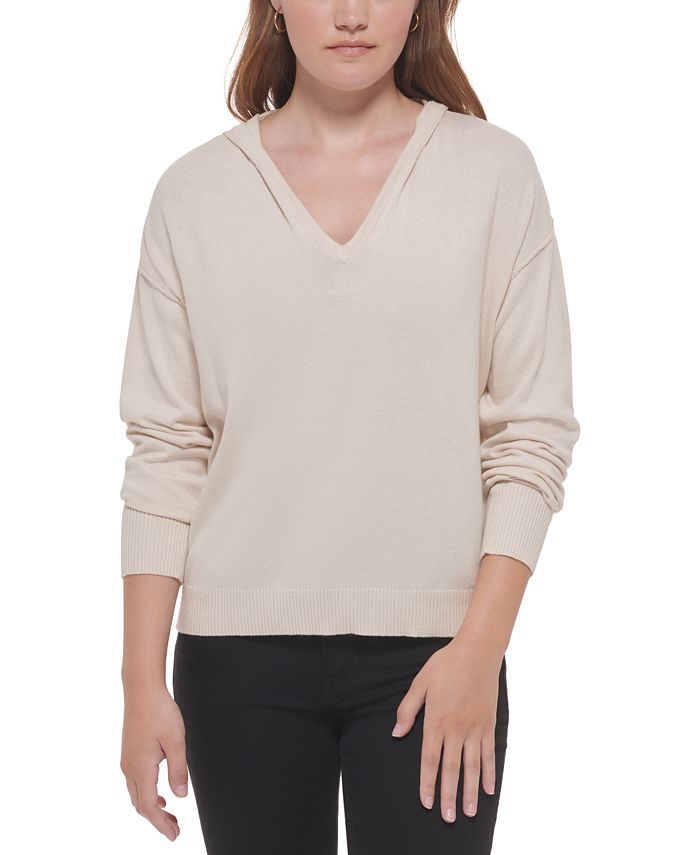 gemeenschap scherm aankomen Calvin Klein Jeans Women's Hooded Sweater & Reviews - Sweaters - Juniors -  Macy's