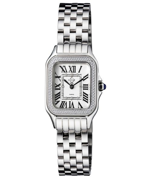 Женские часы Gevril Milan Swiss Quartz Silver-Tone Stainless Steel Bracelet Watch 27.5mm