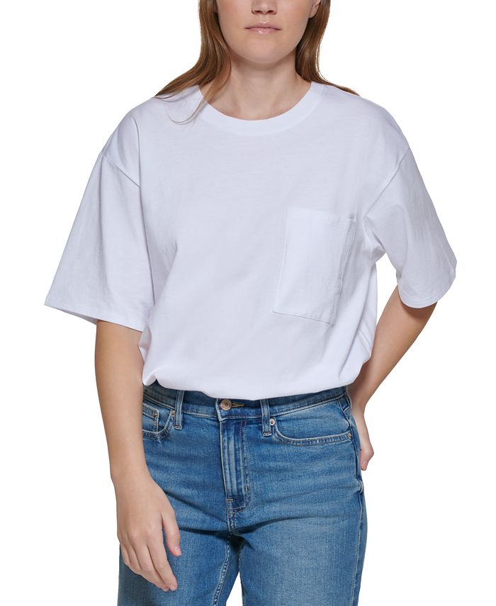 Calvin Klein Jeans Women's Cotton Tribeca Oversized TShirt & Reviews