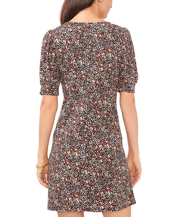 MSK Petite Printed PuffSleeve Shift Dress Macy's