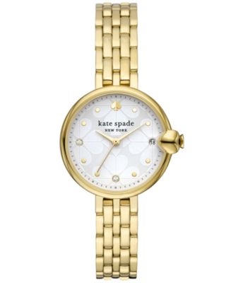 kate spade new york Women's Chelsea Park Three-Hand Date Gold-Tone  Stainless Steel Mesh Bracelet Watch, 32mm & Reviews - All Watches - Jewelry  & Watches - Macy's