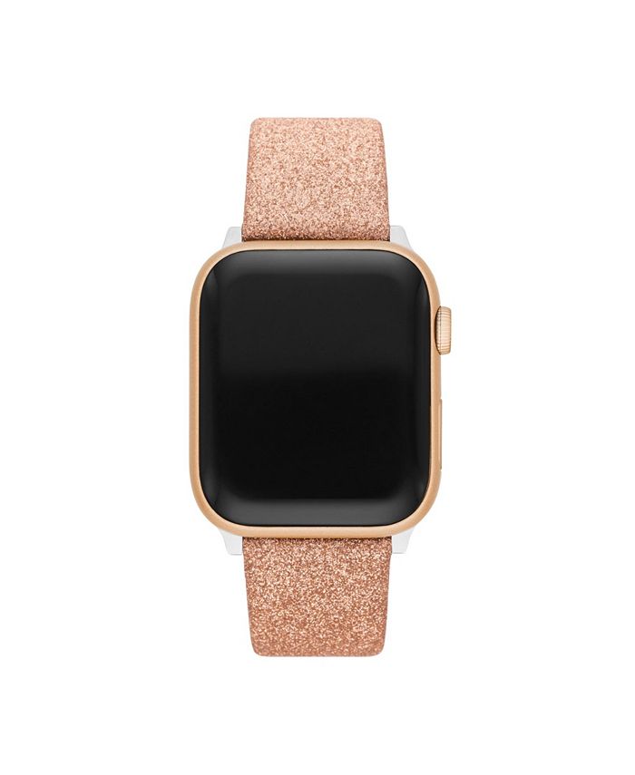 kate spade new york Women's Rose Gold-Tone Glitter Leather Band for Apple  Watch Strap, 38, 40, 41mm & Reviews - All Fashion Jewelry - Jewelry &  Watches - Macy's