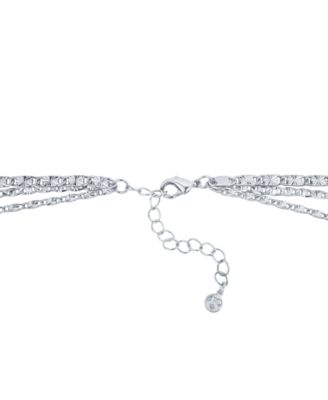 Triple Strand Diamond Cut Chain Necklace