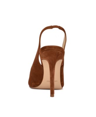 Women's Feather Slingback Stiletto Pumps 