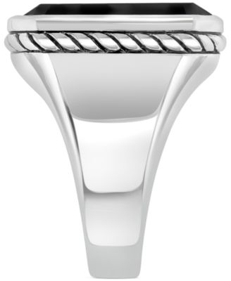 EFFY&reg; Men's Onyx Ring in Sterling Silver