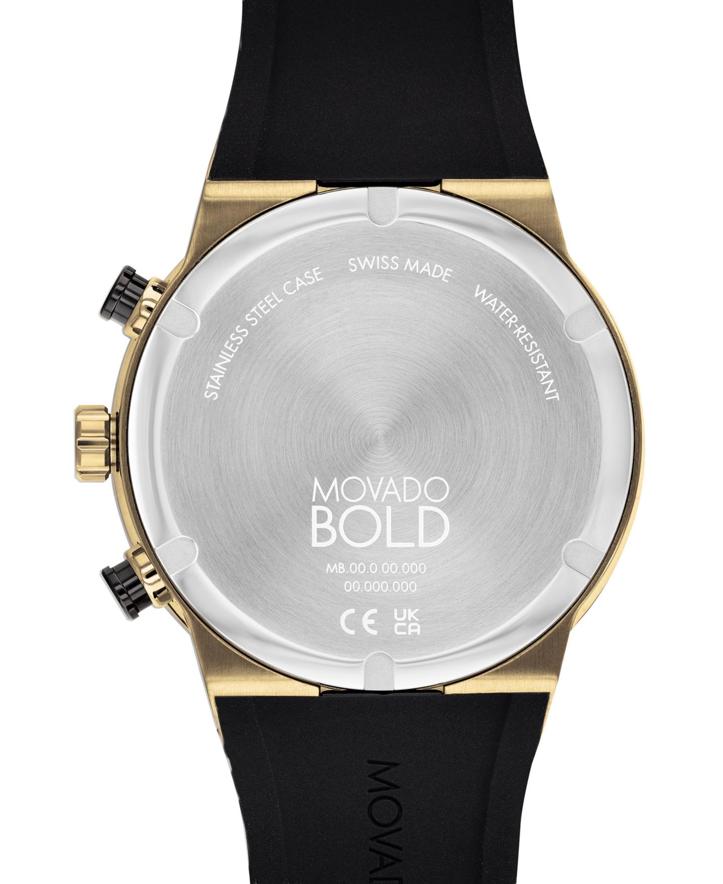Мужские часы Movado Swiss Chronograph Bold Fusion Black Silicone Strap Watch 45mm — фото 3