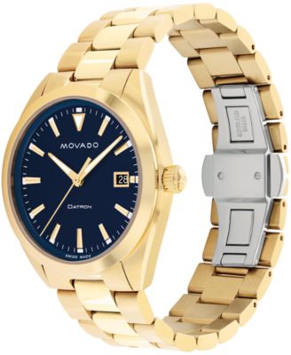 Unisex Swiss Heritage Datron Gold Ion-Plated Steel Bracelet Watch 39mm