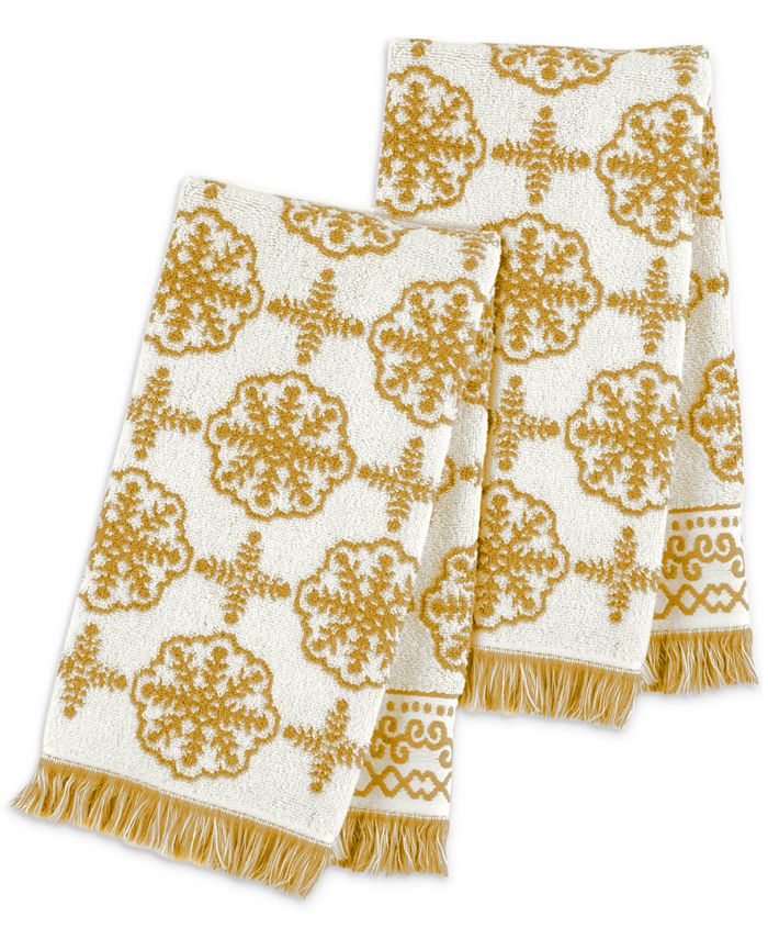 Martex 2Pack Snowflake Medallion Hand Towels, Created For Macy's