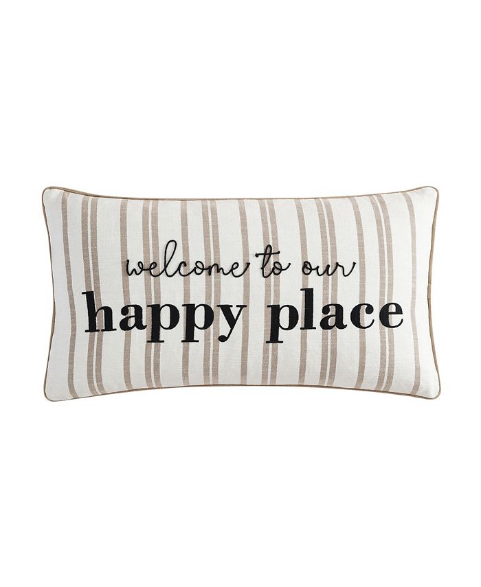 Lacourte To Our Happy Place Decorative Pillow, 14" x 24" Macy's