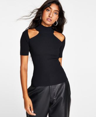 LEYDEN - Women's Cutout Mock Neck Sweater