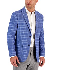 Men's Blue Check Modern-Fit Sport Coat