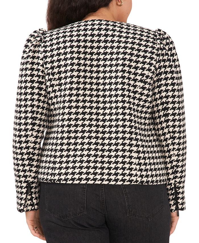 women's plus size houndstooth jacket
