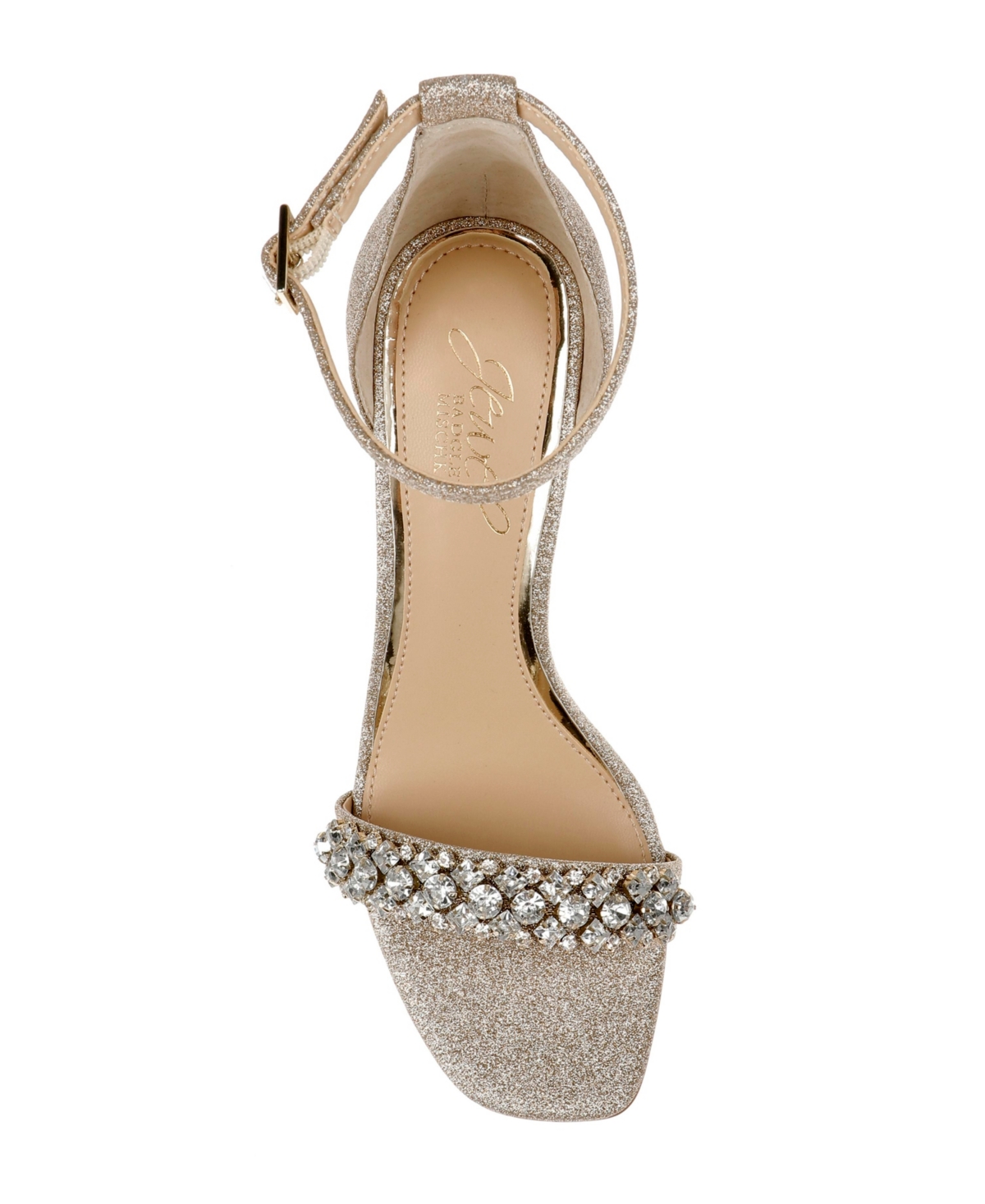 Jewel Badgley Mischka Women's Peggy Rhinestone Embellished Evening Wedge Sandals