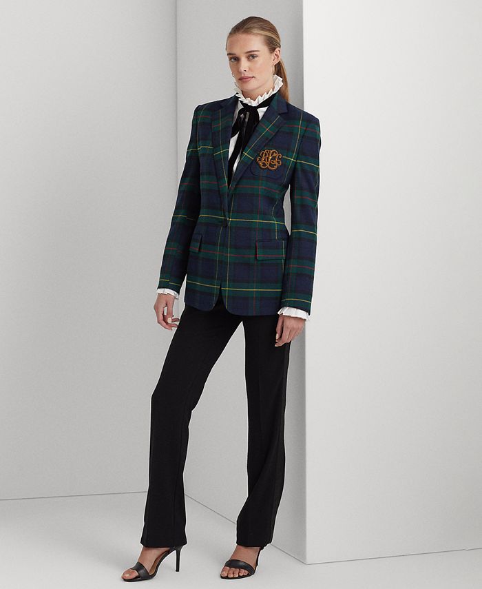 Lauren Ralph Lauren Plaid Bullion Twill Blazer & Reviews Jackets
