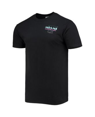 Men's Black Miami Hurricanes Miami Vice 305 Comfort Color T-shirt