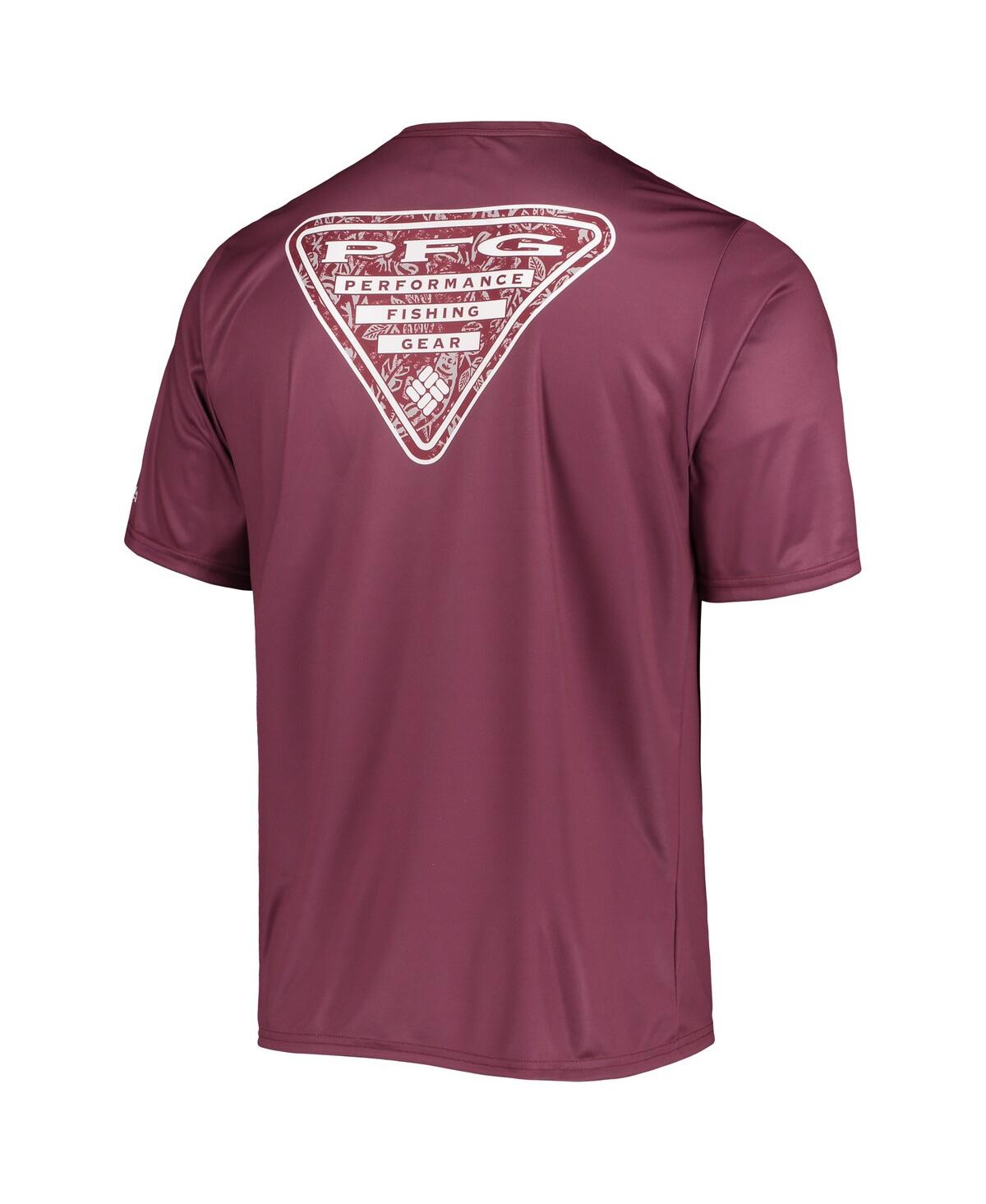 COLUMBIA MEN'S COLUMBIA MAROON TEXAS A&M AGGIES TERMINAL TACKLE OMNI-SHADE T-SHIRT 