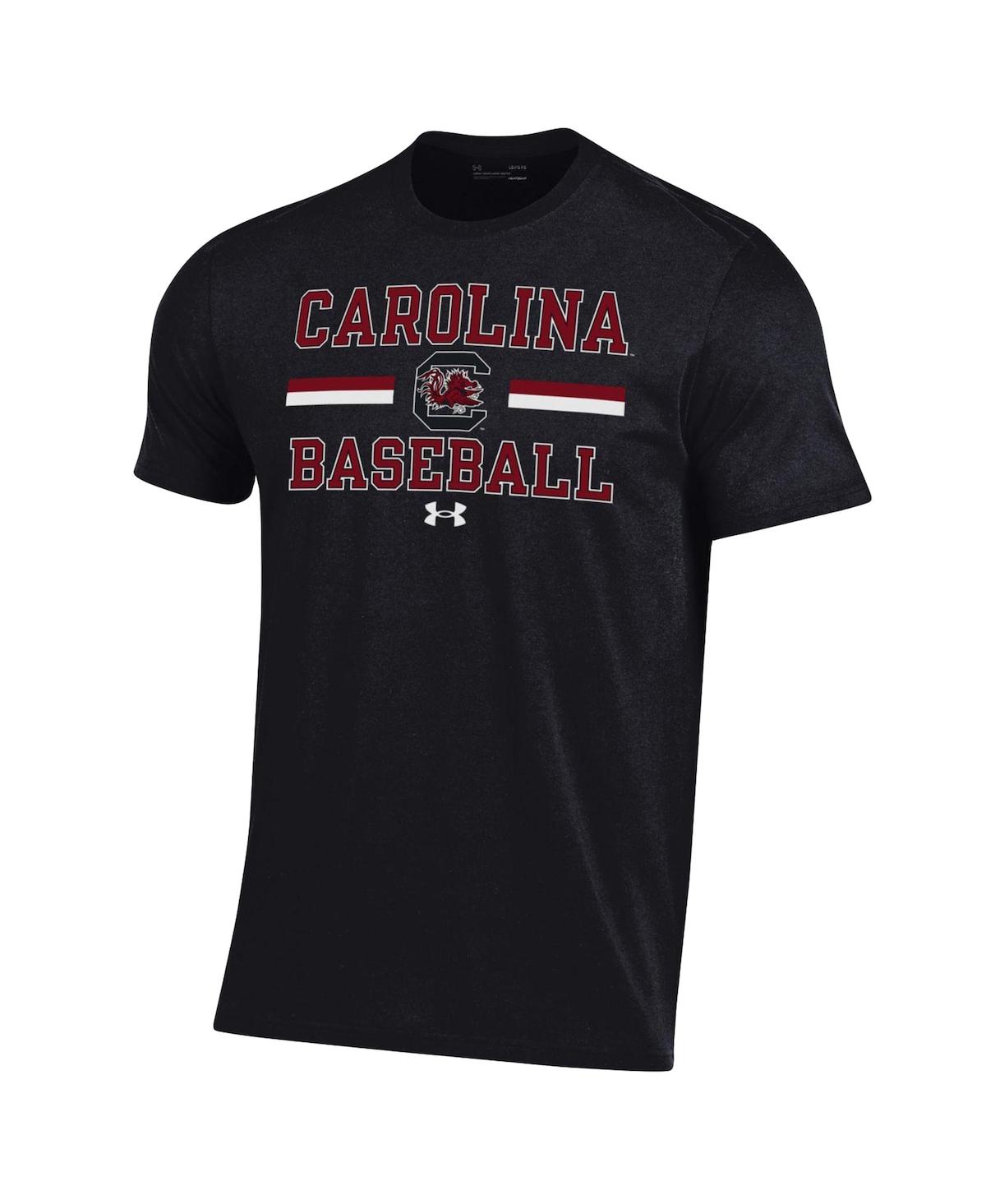 Shop Under Armour Men's  Black South Carolina Gamecocks Baseball Stack Performance T-shirt