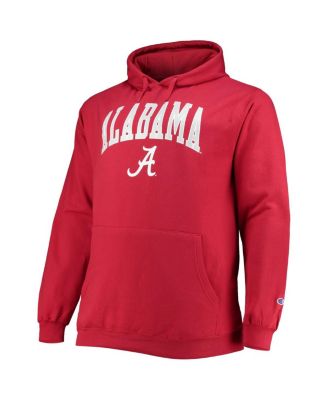Men's Crimson Alabama Crimson Tide Big and Tall Arch Over Logo Powerblend Pullover Hoodie