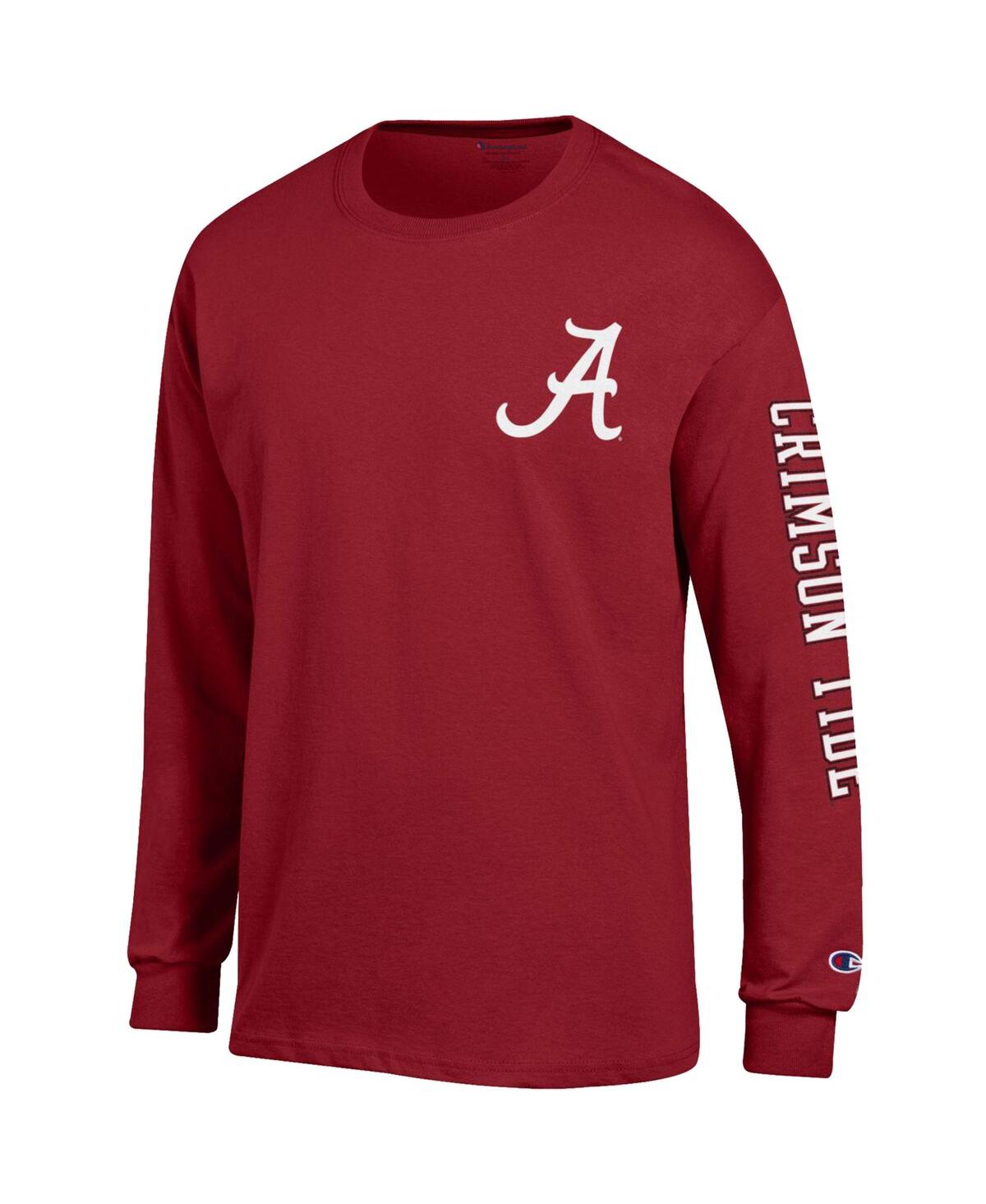 Men's ChampionAlabamaTide Team Stack 3-Hit Long Sleeve T-shirt - Crimson