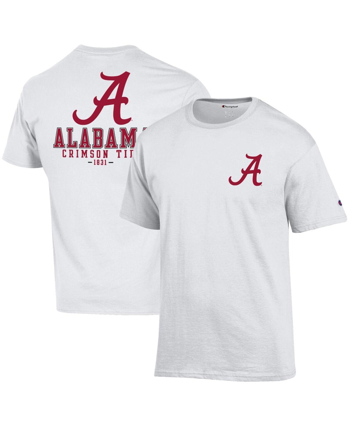 Shop Champion Men's  White Alabama Crimson Tide Team Stack 2-hit T-shirt