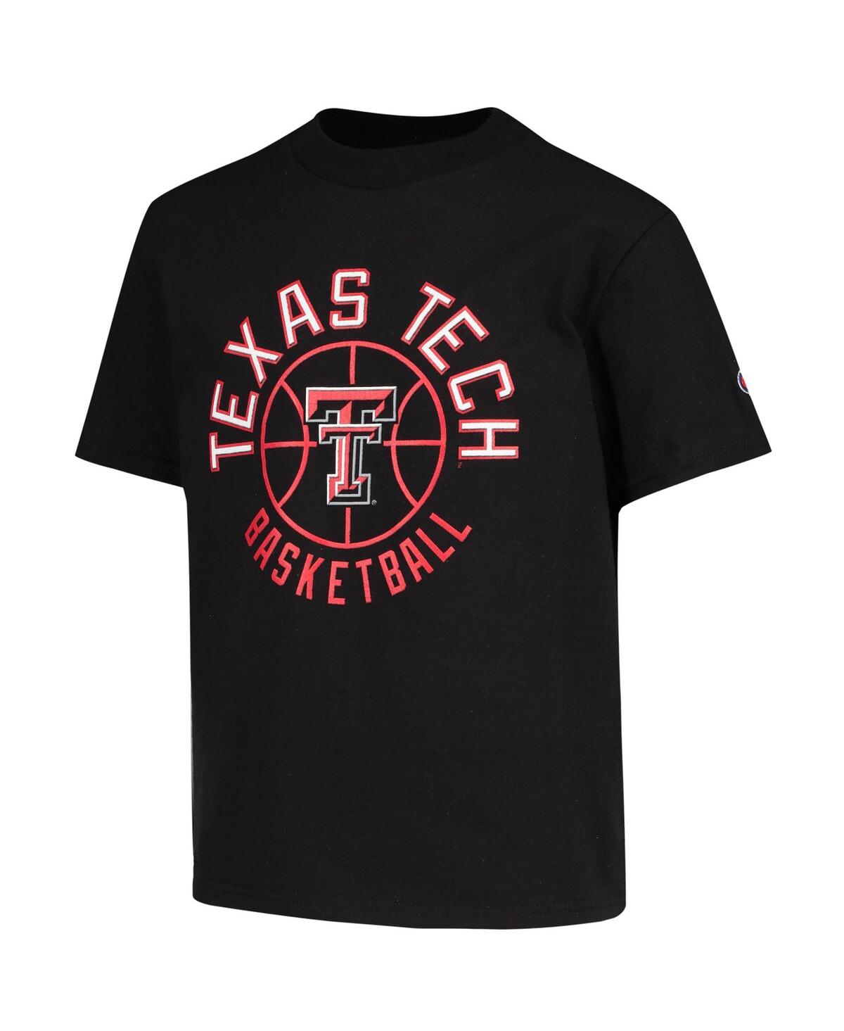 Shop Champion Big Boys  Black Texas Tech Red Raiders Basketball T-shirt
