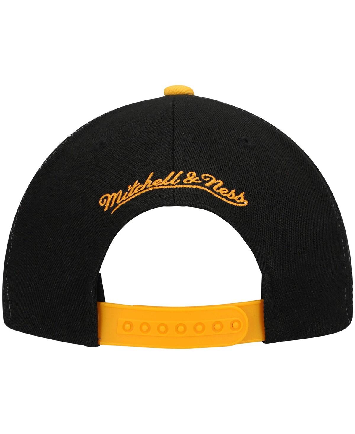 Men's Mitchell & Nessand Black Tennessee Volunteers Sharktooth Snapback Hat - Tennessee Orange, Black